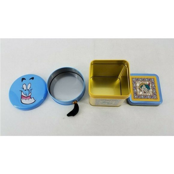 Lot of Tokyo Disney Collectibles - Aladdin Genie + Pinocchio Cookie Tins Japan - Picture 2 of 7